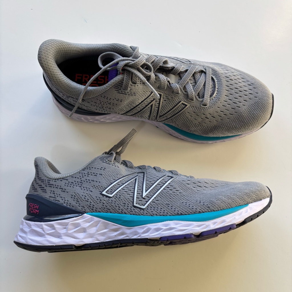 Sh3 New Balance Fresh Foam 880 V11 Gray & Teal Running Shoes Men’s 6 Women 7.5